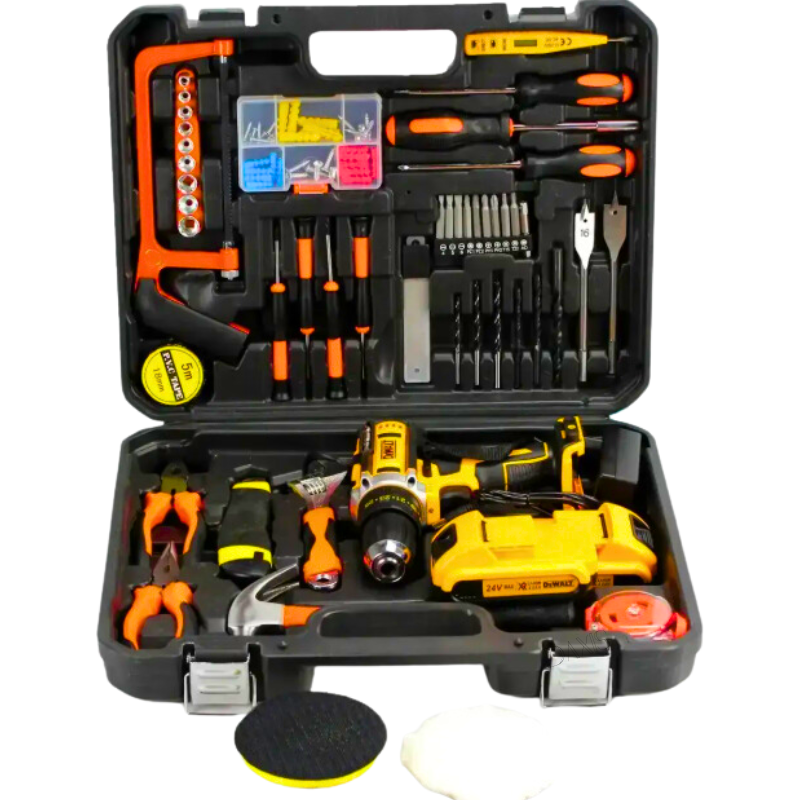 Ударний акумуляторний шуруповерт з набором інструментів  DeWALT DCD 771 Шуруповерт акумуляторний 24V 5Ah