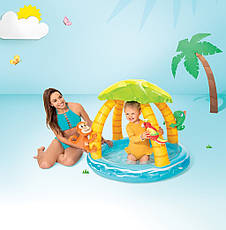 Дитячий надувний басейн Intex 58417 (102х86/16 см) надувне дно, фото 5