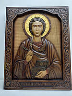 Икона Святой Пантелеймон, икона из дерева 43х34см