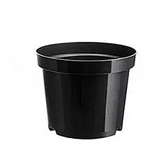 Горщики круглі чорні - 10.3*7.6 см - 0.4 л (Fo10.5)