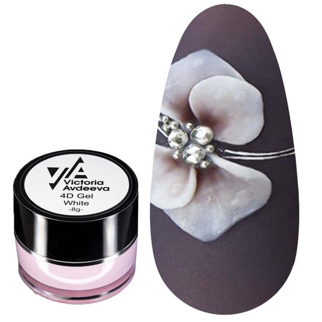 Гель пластилін для нігтів Victoria Avdeeva 4D Gel 8 г (Білий)