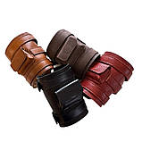 Браслет манжета з кишенею з натуральної шкіри Silver Taurus 7789., фото 8