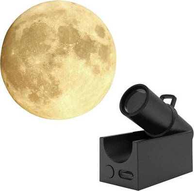 Проєкційний нічник проєктор місяця на акумуляторі Moon Projector Чорний 209461