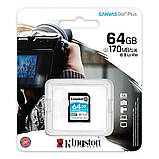 Карта пам'яті SDXC (UHS-1 U3) Kingston Canvas Go Plus 64Gb class 10 V30 (R170MB/s, W70MB/s) (SDG3/64GB), фото 4