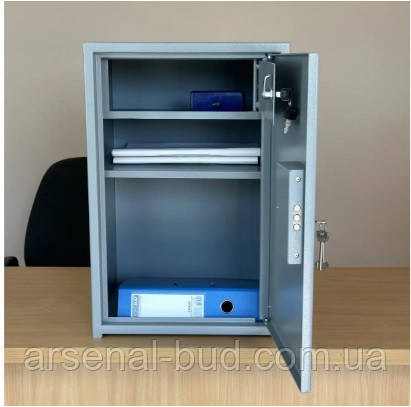 Офісний сейф, для зберігання документів, папок і файлів, грошей, печаток, СБ-600К  (ШхВхГ: 60х40х35 см.), фото 1