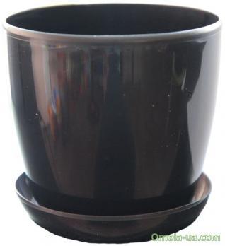 Глянець 18см чорний з підставкою, фото 1