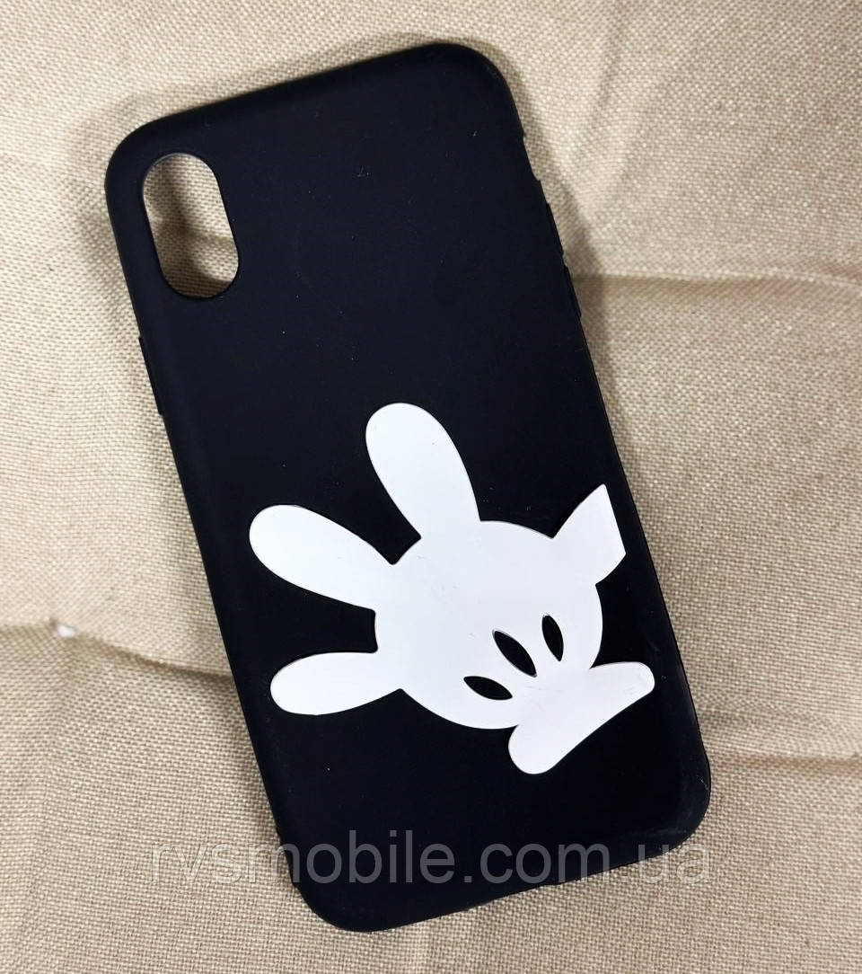 Силіконовий чохол для iPhone XS Max - 3D Долонька, Чорний