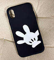 Силіконовий чохол для iPhone XS / X - 3D Долонька, Чорний