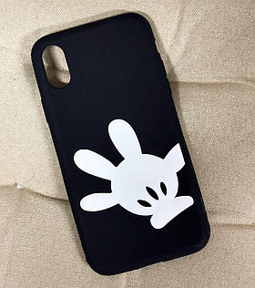 Силіконовий чохол для iPhone XS / X - 3D Долонька, Чорний