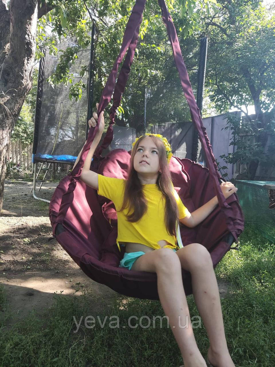 Крісло гойдалки, Підвісна гойдалка гамак, Круглі підвісні гойдалки для саду, Підвісне крісло в квартирі 95 см