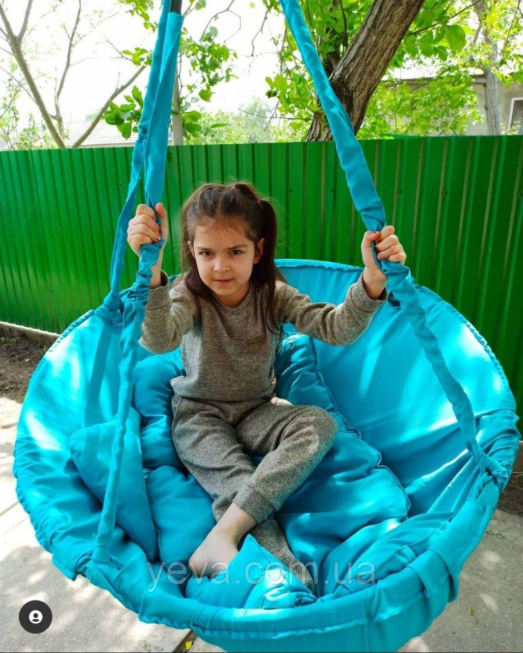 Гойдалка вулична, Гойдалка кругла підвісна, Гойдалка для дачі та будинку, Підвісне крісло гамак для квартири та дачі