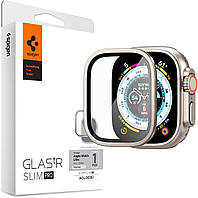 Захисне скло Spigen для Apple Watch Ultra (49mm) - Glas.tR Slim Pro (1шт), Titanium (AGL06161)