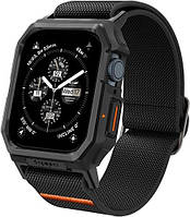 Чохол і ремінець Spigen для Apple Watch 4/5/6/7/8/9/SE (44/45 mm) - Lite Fit Pro, Matte Black (ACS07103)