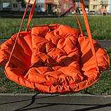 Крісло-гойдалка діаметр 95 см, Підвісна гойдалка для дітей та дорослих, Гойдалка кругла, Садова гойдалка купити, фото 5