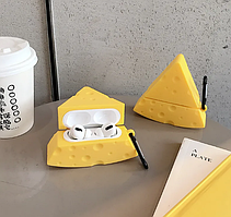 Чохол для AirPods Pro 2/1 series - Сир (Cheese) 3D, силіконовий