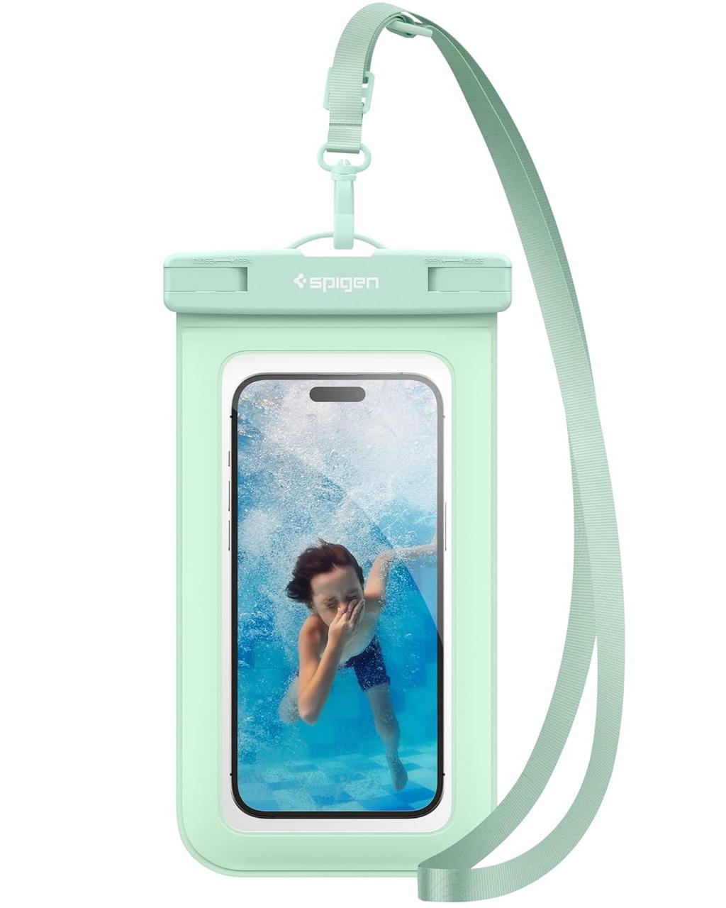 Водонепроникний чохол Spigen універсальний (1шт) Aqua Shield Waterproof А601, Mint (ACS06008)
