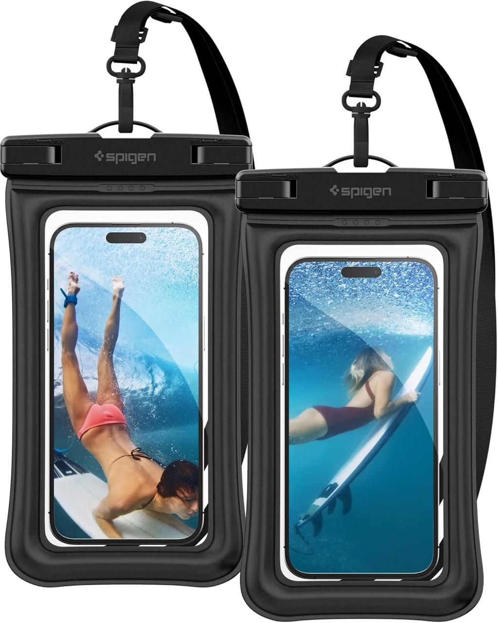 Водонепроникний чохол Spigen універсальний (2шт) Aqua Shield Waterproof А610, Black (AMP04527)