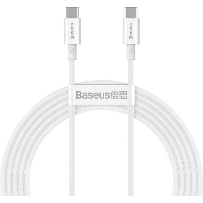 Кабель Baseus Type-C Superior Series Fast Charging Data Cable 100W 2m, White (CATYS-C02)