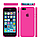 Чохол для iPhone SE/5S/5 - силіконовий з мікрофіброю, Яскравий рожевий, фото 3
