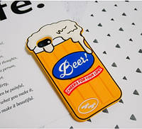 Силіконовий чохол для iPhone SE 2022/2020/8/7 - 3D Beer (Пиво), Жовтий