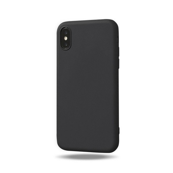 Силіконовий матовий чохол для iPhone XS/X - Чорний