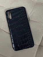 Чохол для Samsung Galaxy M10 - Під шкіру крокодила, Чорний