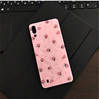 Чохол для Samsung Galaxy M10 - Ромби Полуниця, Рожевий