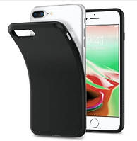 Силіконовий матовий чохол для iPhone 8 Plus / 7 Plus - Чорний