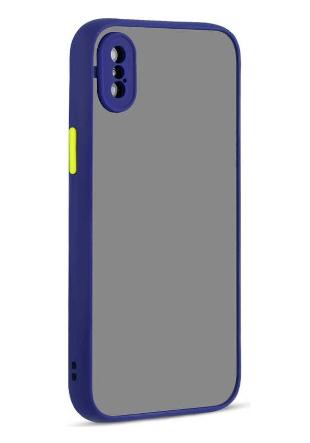 Чохол iPhone XS / X - Goospery Matte Case, Dark Blue (Камера закрита)