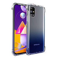 Силіконовий чохол для Samsung Galaxy M31S — Прозорий (посилені кути)