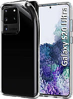 Силіконовий чохол для Samsung Galaxy S20 Ultra - Прозорий (із заглушками)