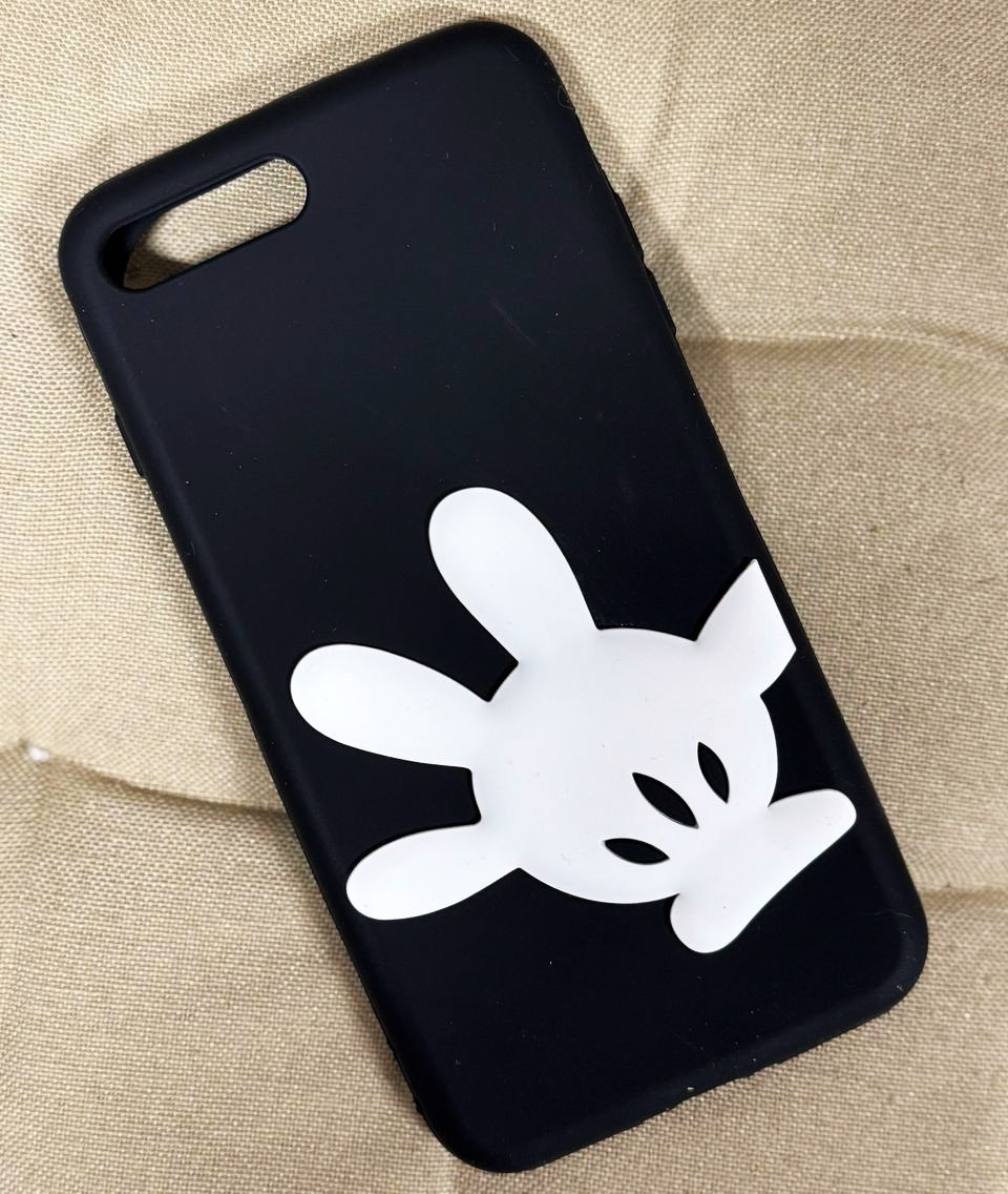 Силіконовий чохол для iPhone 8 Plus / 7 Plus -  3D Долонька, Чорний