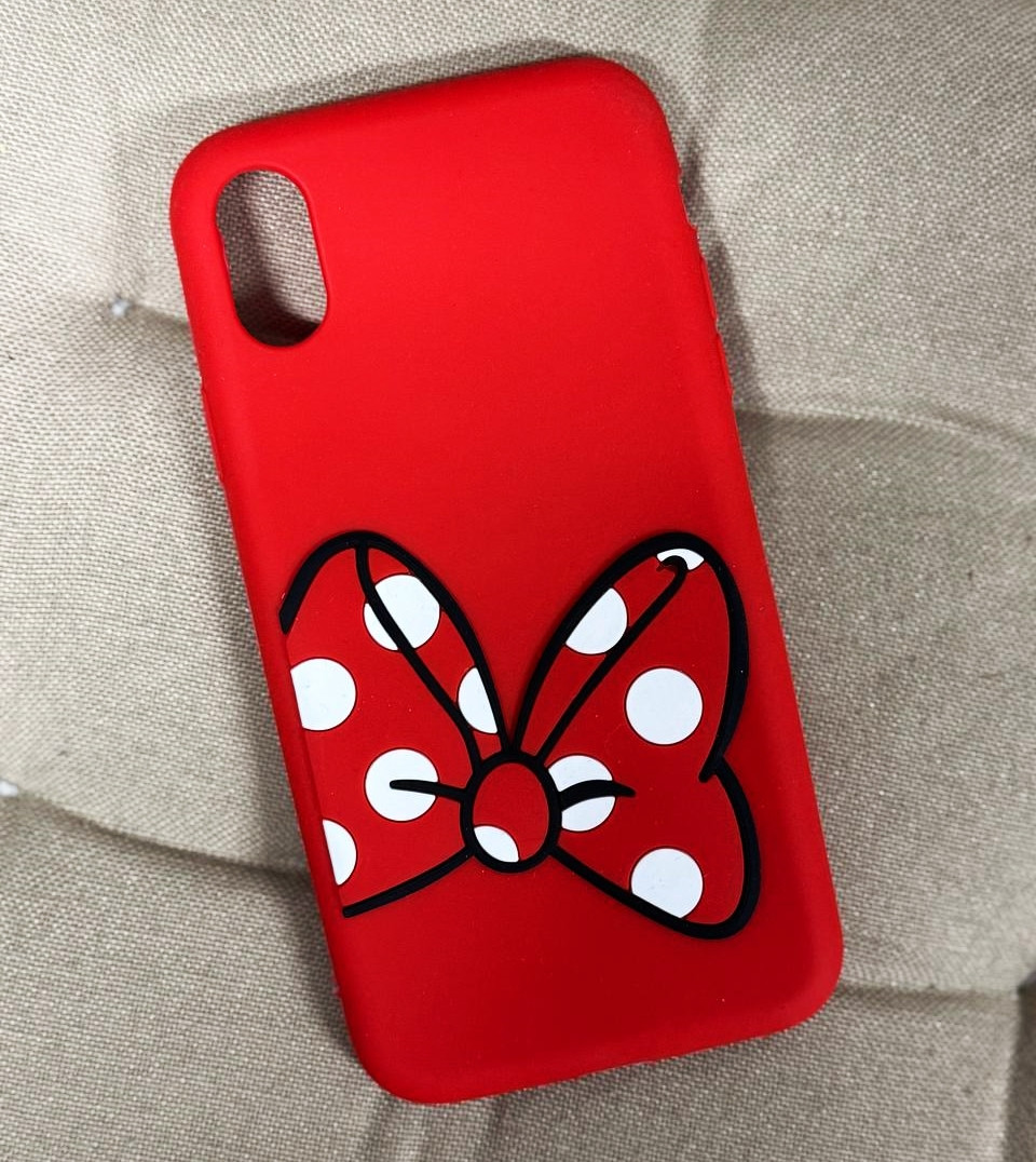 Силіконовий чохол для iPhone XS Max - 3D Бант, Червоний, фото 1