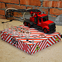 Автоматичний наливатор на 7,5,4, шт чарок. Пожежна Машина. Подарунок для кума, брата, чоловіка чи день народження