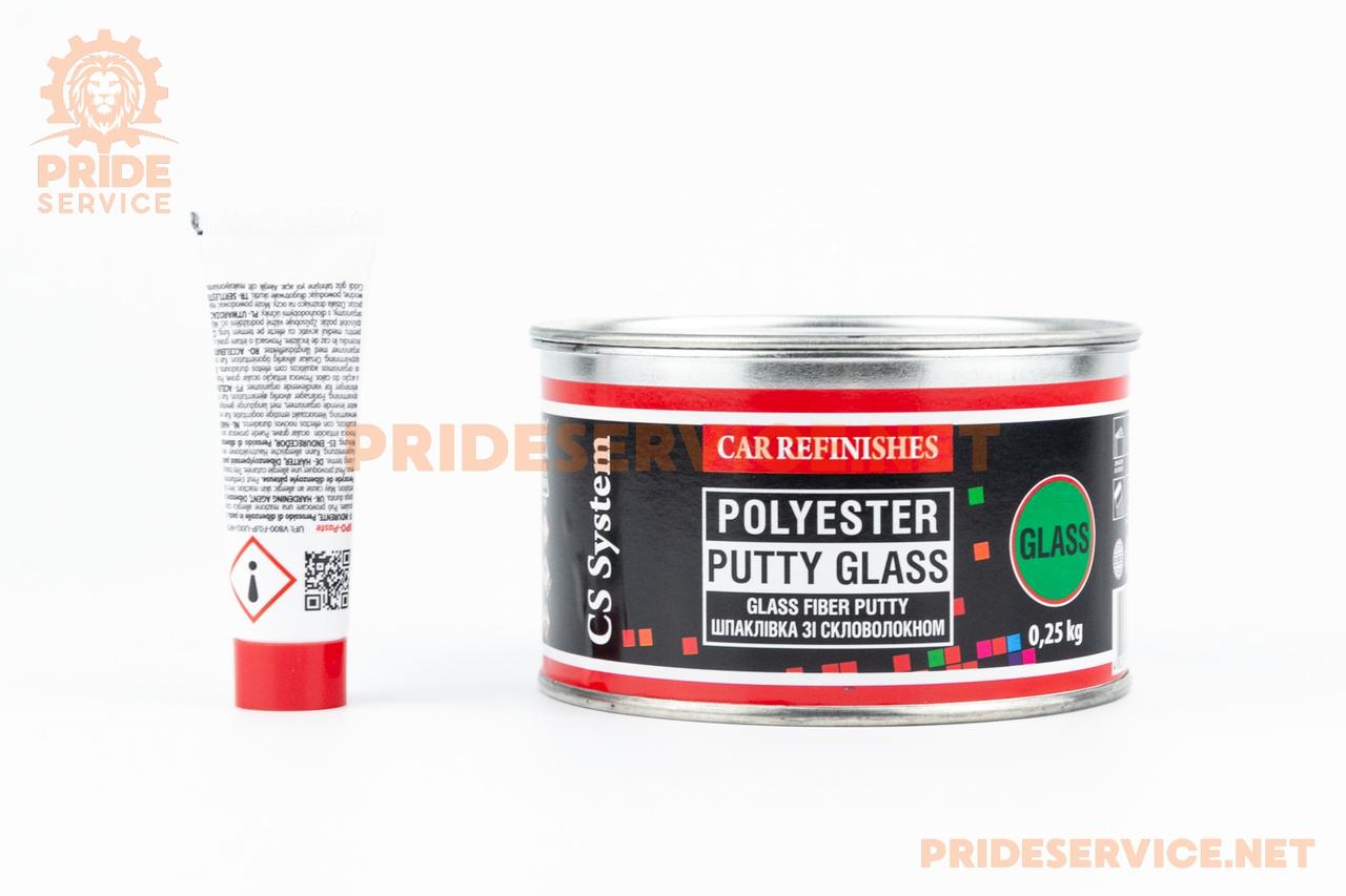 Шпаклівка зі скловолокном зелена "GLASS", 250g, МОТОХІМІЯ, SV-304735