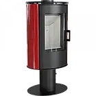 Кахельна піч-камін Kratki KOZA AB S/N/DR кахель червона (8,0 кВт), фото 2