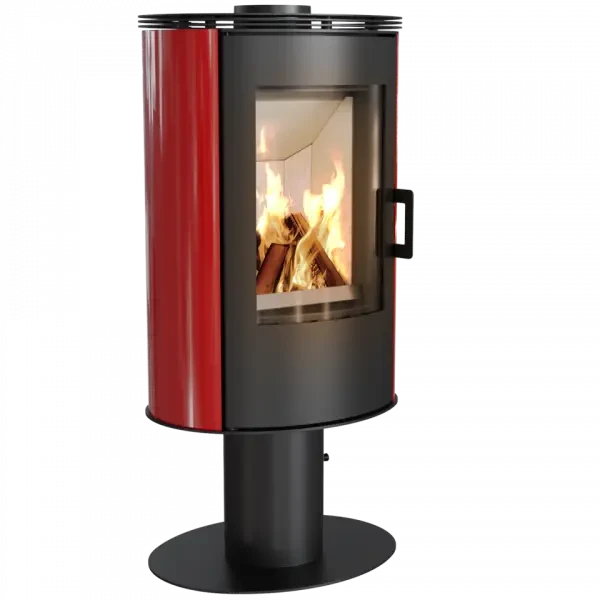 Кахельна піч-камін Kratki KOZA AB S/N/DR кахель червона (8,0 кВт), фото 1