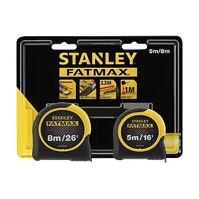 Рулетки вимірювальні FatMax®,5м/16х25мм + 8/26х25, у хромованому корпусі STANLEY FMHT81745-0, фото 4