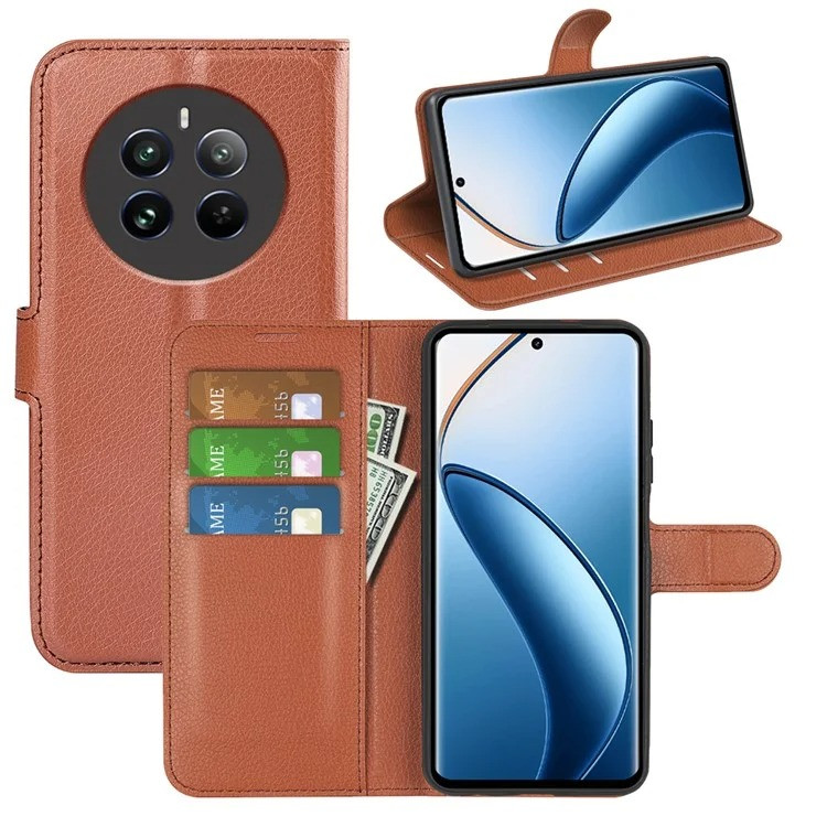 Чохол-книжка Litchie Wallet для Realme 12 4G / 12 Plus 5G Brown