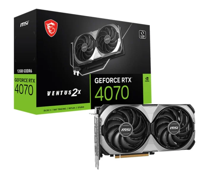 Відеокарта MSI GeForce RTX 4070 VENTUS 2X E OC 12GB GDDR6X (RTX 4070 VENTUS 2X E 12G OC)