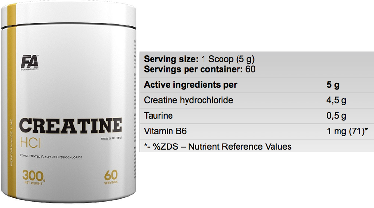 Креатин-гідрохлорид Fitness Authority Creatine Hcl 300 г, фото 3