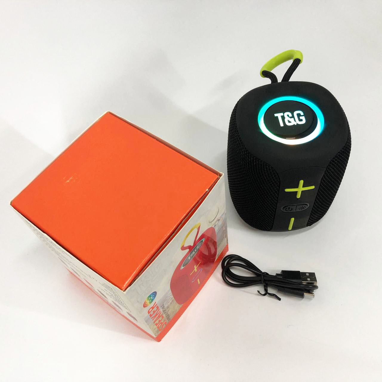 Портативна Bluetooth колонка TG658 8W з RGB підсвічуванням, Бездротова колонка потужна. Колір: чорний, фото 1