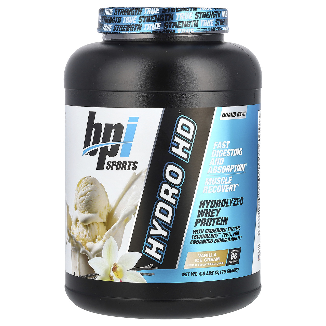 BPI Sports, Hydro HDTM, гідролізований сироватковий протеїн, ванільне морозиво, 2176 г (4,8 фунта), Київ
