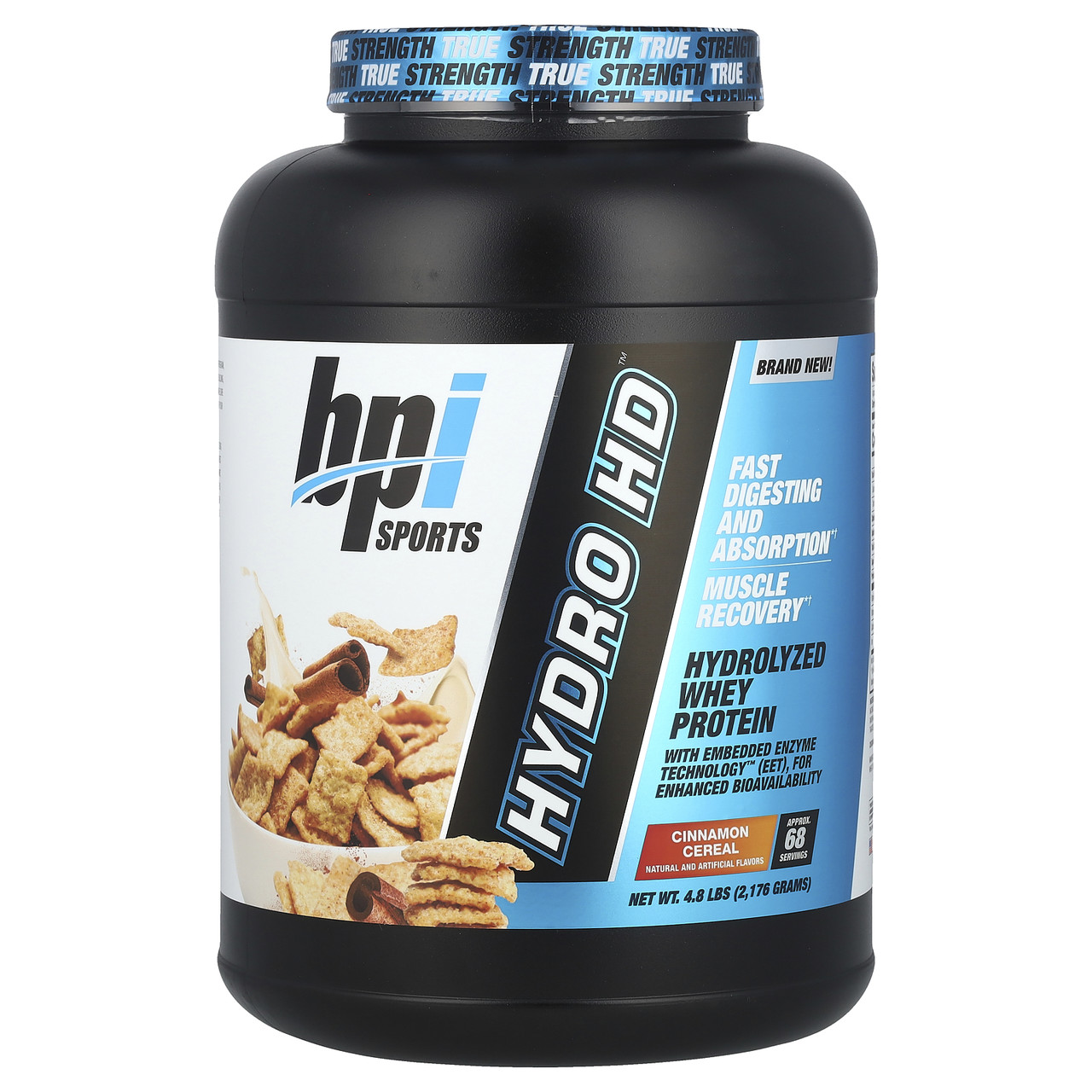 BPI Sports, Hydro HDTM, гідролізований сироватковий протеїн, пластівці з корицею, 2176 г (4,8 фунта), Київ