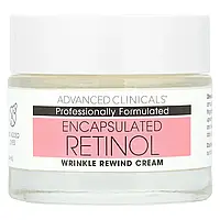 Advanced Clinicals, Encapsulated Retinol, Rapid Wrinkle Rewind Cream, Fragrance Free, 2 fl oz (59 ml) в оригінал