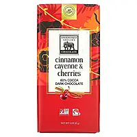 Endangered Species Chocolate, Плитка темного шоколаду, кориця, каєнський перець і вишня, 60% какао, 85 г (3 оригінал