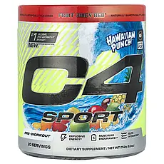 Cellucor, C4 Sport, перед тренуванням, Hawaiian Punch®, Fruit Juicy Red®, 252 г (8,9 унції) Київ, Київ