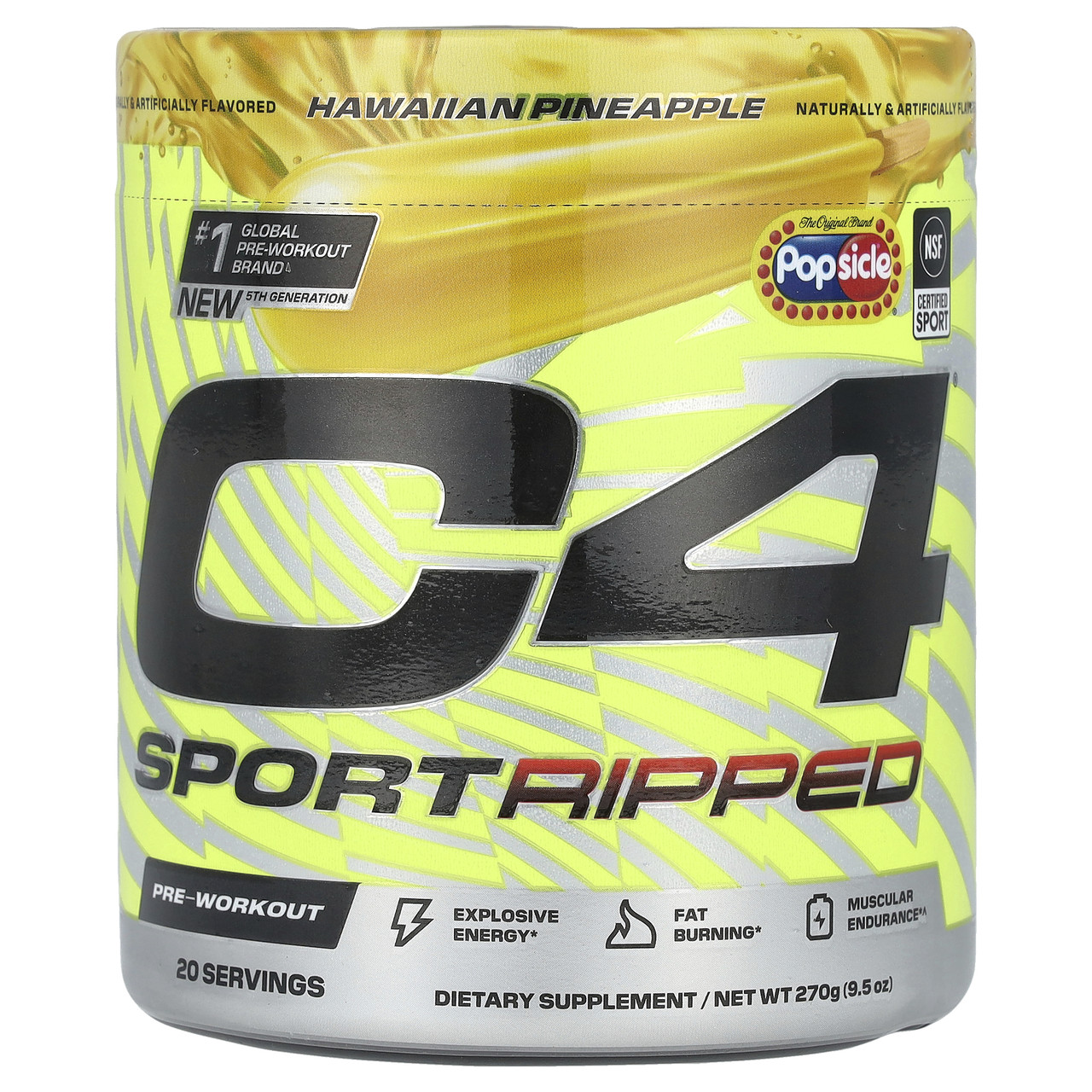 Cellucor, C4 Sport, Ripped, Pre-Workout, Popsicle®, гавайський ананас, 270 г (9,5 унції) Київ, Київ