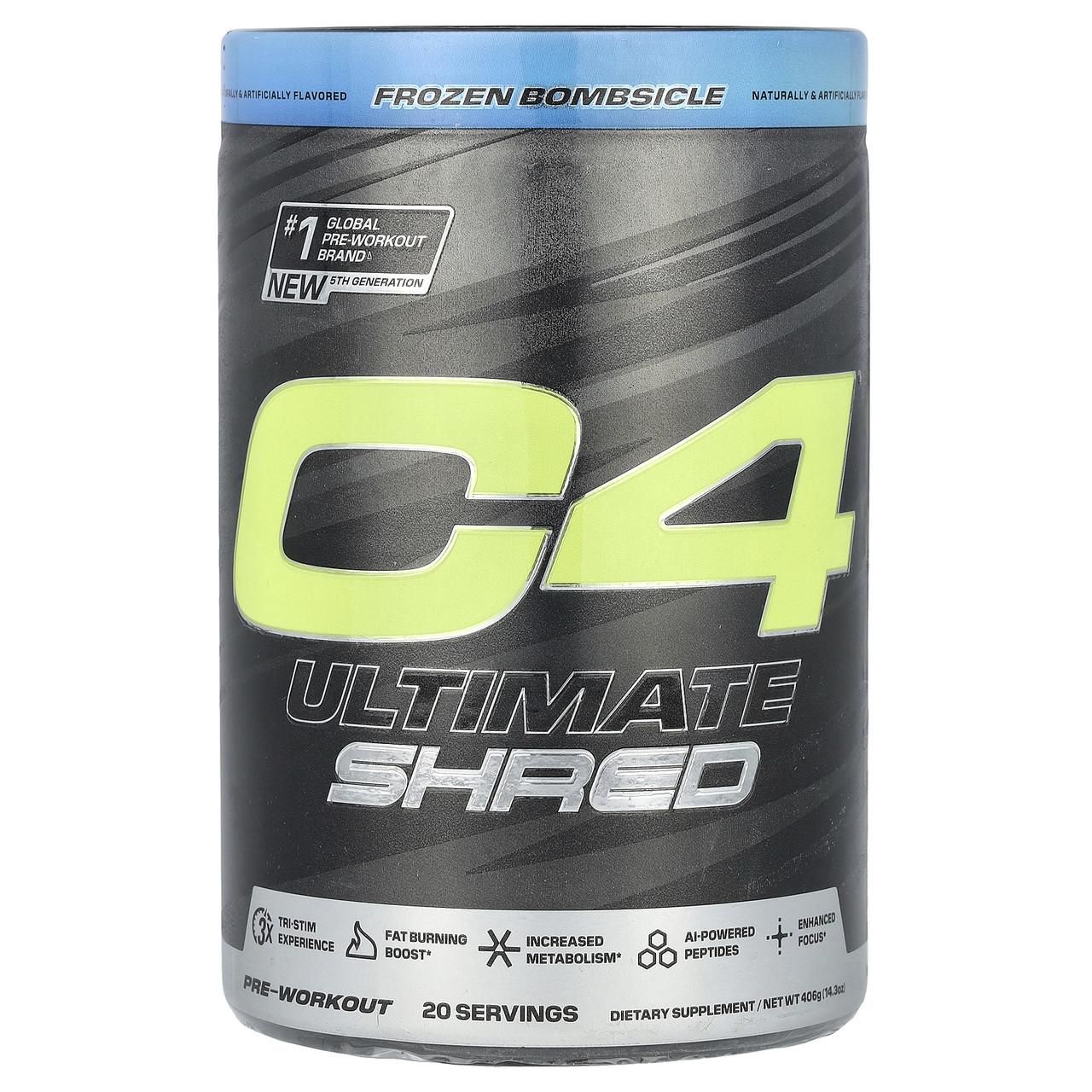 Cellucor, C4, Ultimate Shred, перед тренуванням, Frozen Bombsicle, 406 г (14,3 унції), Київ