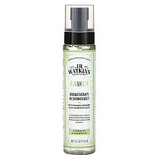 J R Watkins, Awaken, ароматерапевтичний спрей для душу, розмарин і рожеве дерево, 118 мл (4 рідк. Унції), Київ